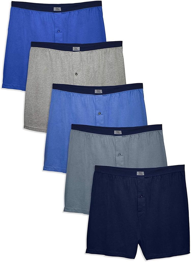 Fruit of the Loom Men's Tag-Free Boxer Shorts (Knit & Woven)