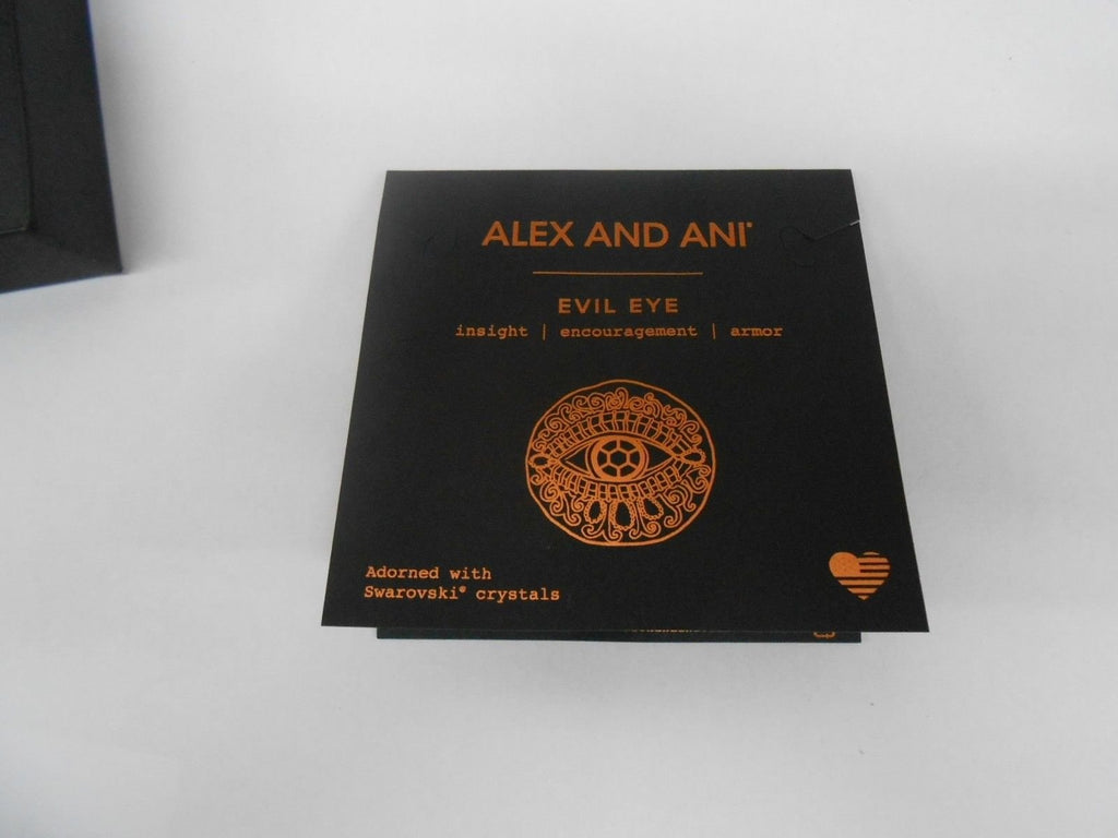 Alex and Ani Evil Eye Necklace Rafaelian Silver Finish With Tag Box and Card