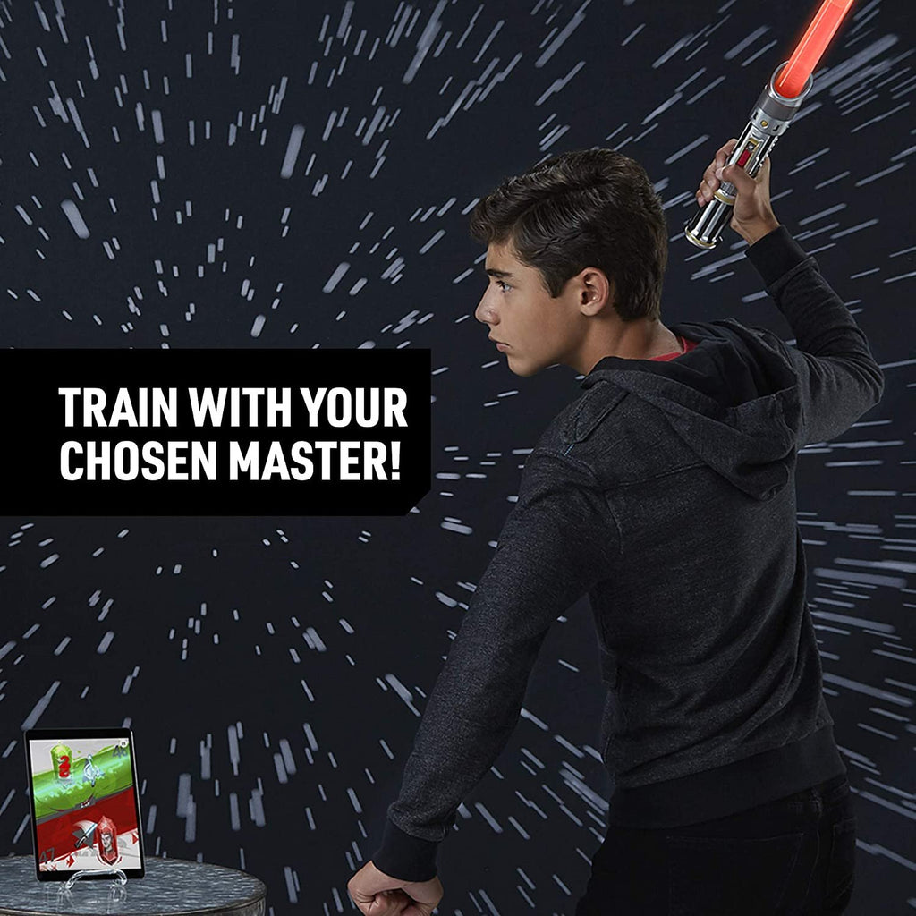 Star Wars Lightsaber Academy Interactive Battling System Lightsaber with Smart-Hilt, Motion Capture Technology, Free App for Gameplay, Brown