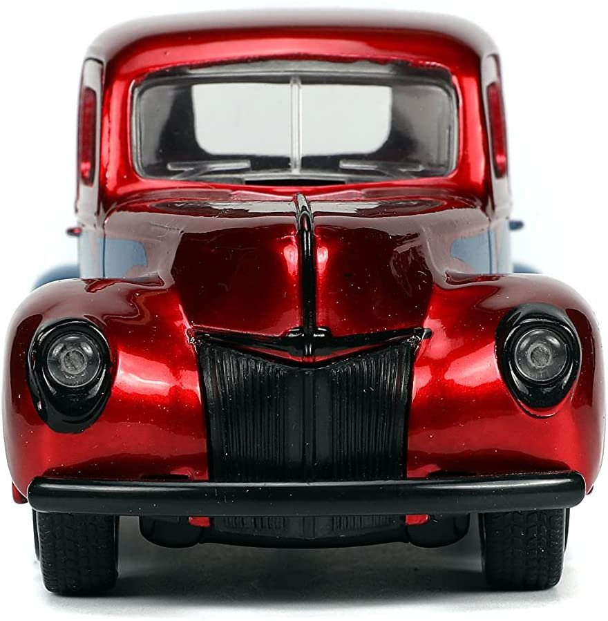 Jada Toys Marvel 1:32 1941 Ford Pickup Die-cast Car & 1.65" Proto-Suit Spider-Man Die-cast Figure, Toys for Kids Ages 8+