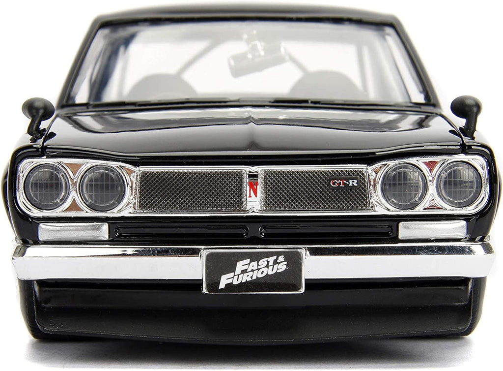 Jada Toys Fast & Furious 1:24 Brians's Nissan Skyline 2000 GT-R Die-cast Car, Toys for Kids and Adults (JA99686) , Black