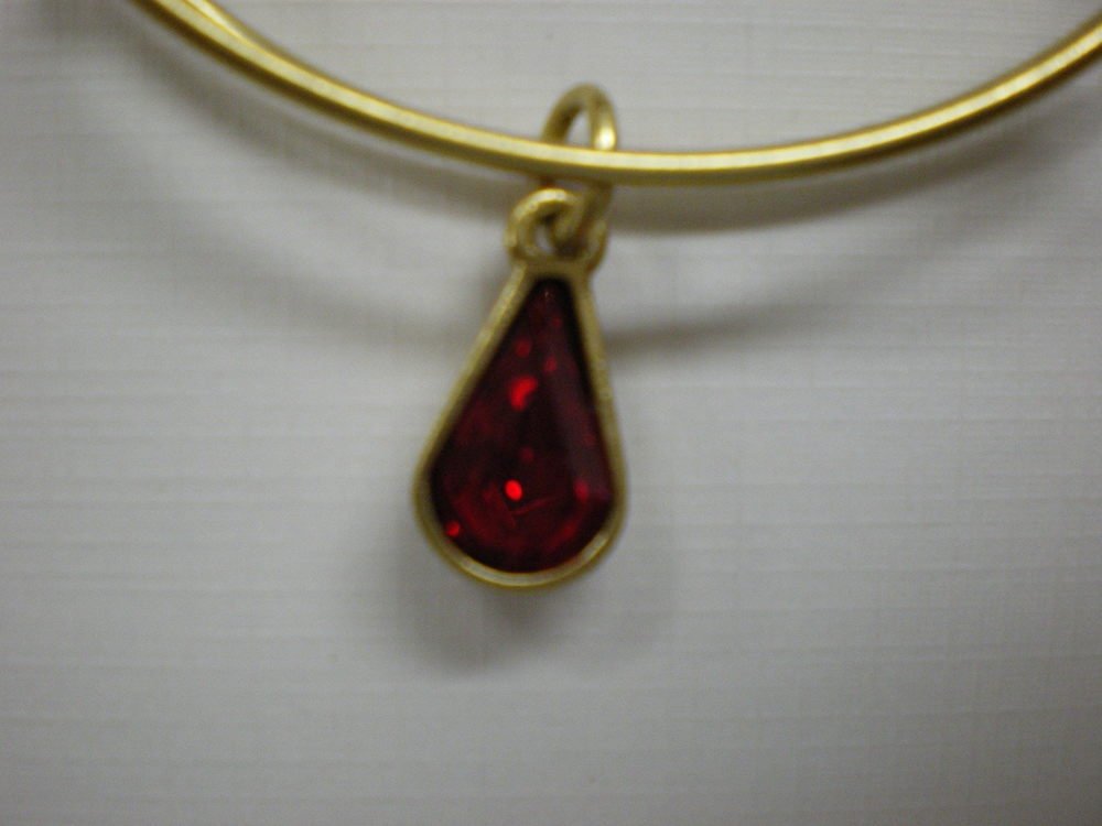 Alex and Ani Womens Swarovski Teardrop Color Code Bangle September/Rafaelian Gold/Sapphire