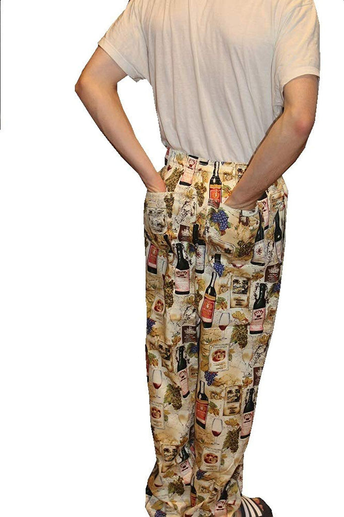 Sand Storm Baggy Chef Pants 100% Cotton XS-6X Vintage, Cupcakes, Chalk Stripe Pockets