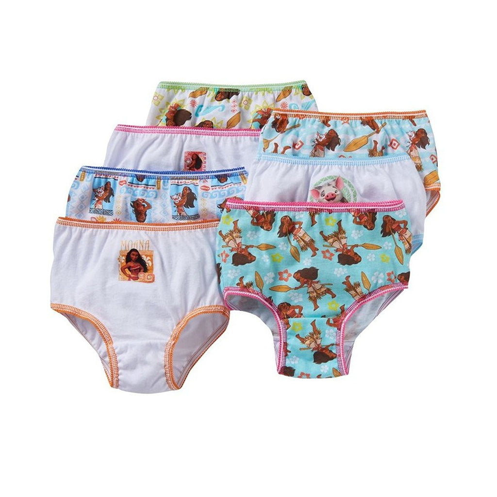 Disney Moana Girls Cotton Panties Underwear 7-Pack