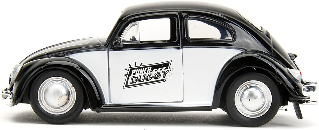 Punch Buggy 1:32 Scale 1959 Volkswagen Beetle Die-cast Car with Mini Gloves Accessory (Black), Toys for Kids and Adults