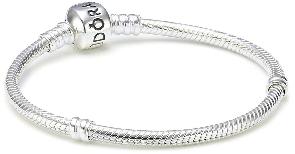 Pandora Women's 590702HV-18 Sterling Silver Barrel Clasp Bracelet, 7.1 Inch