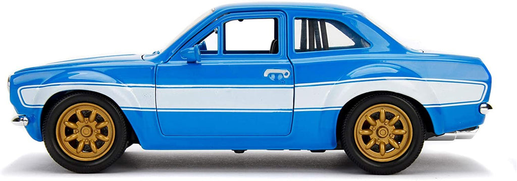 Jada Toys 1:24 Fast & Furious - Brian's Ford Escort RS2000 Mk1, Blue With White Stripes