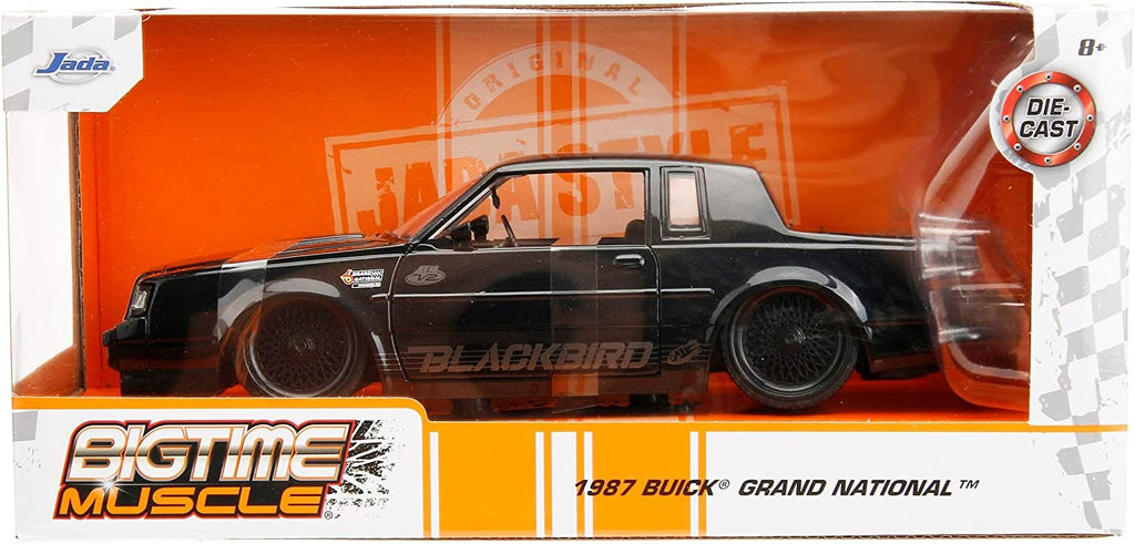 1987 Grand National Black Metallic Blackbird Bigtime Muscle Series 1/24 Diecast Model Car by Jada 34199