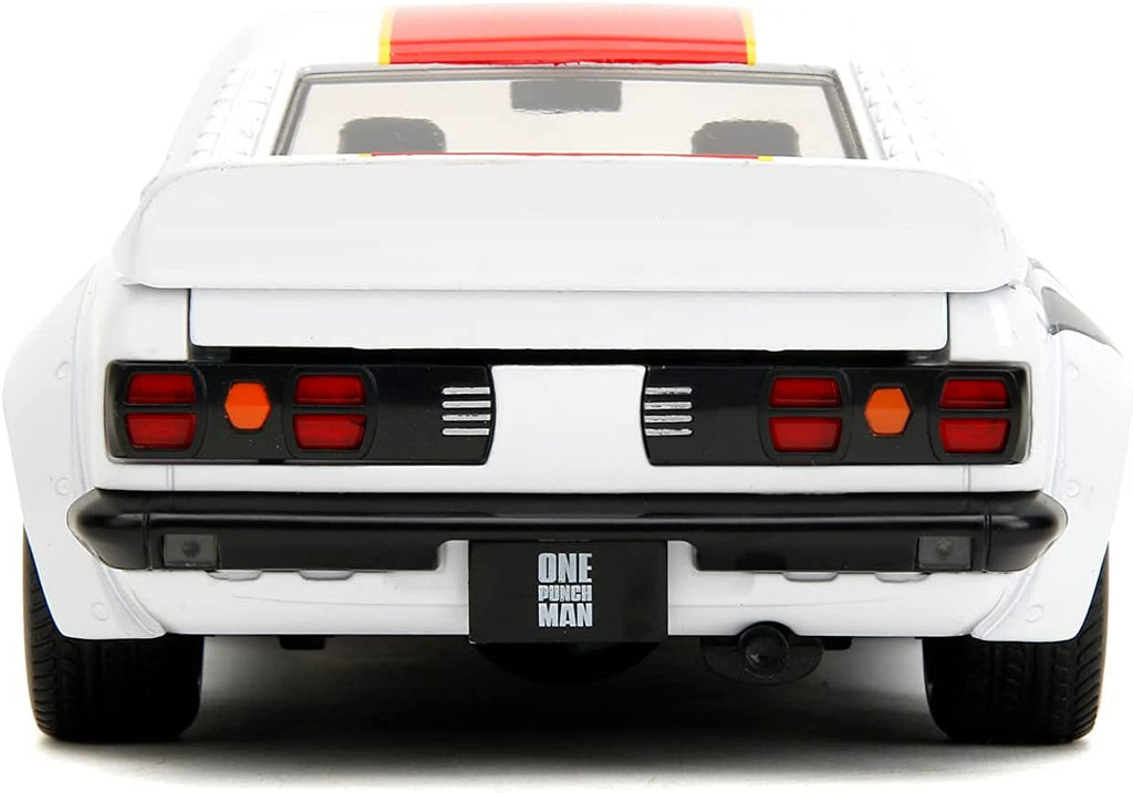 One Punch Man 1:24 1974 Mazda RX-3 Die-cast Car & 2.75" Saitama Figure, Toys for Kids and Adults