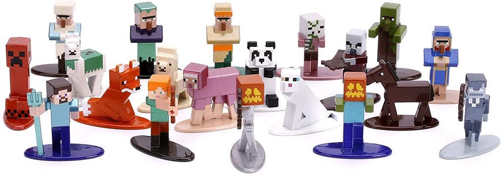 Jada Toys Nano METALFIGS Minecraft 20-Pack Wave 3, 1.65" Die-Cast Collectible Figures 31431 , Brown