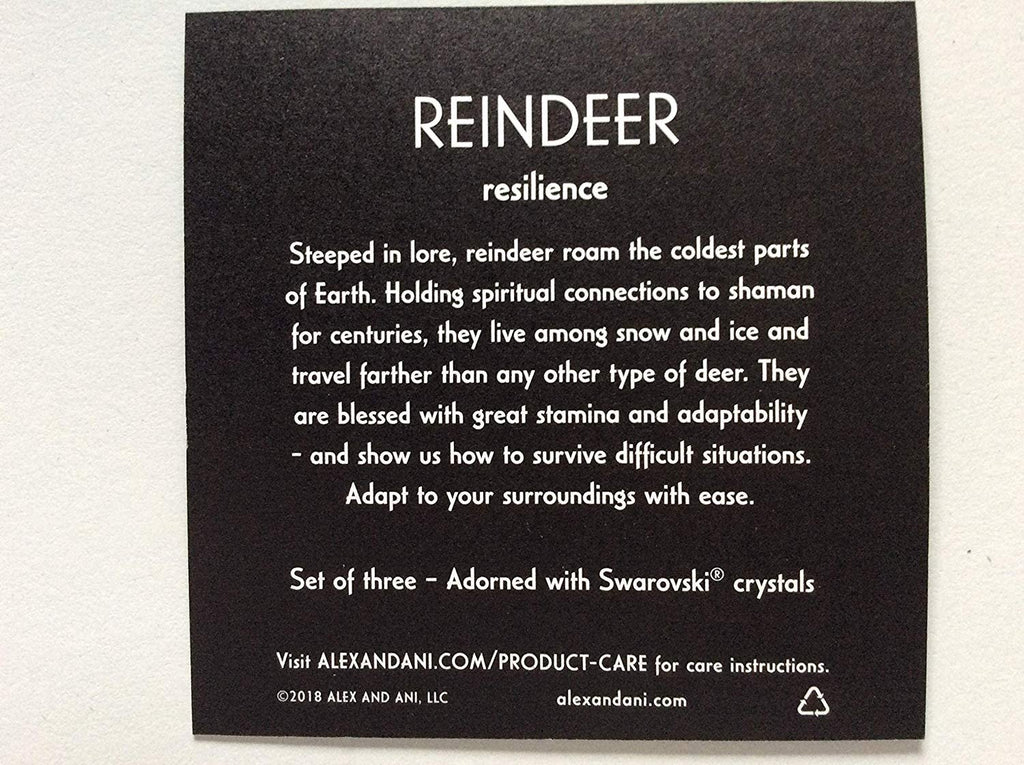 Alex and Ani Reindeer Set of 3 Bangle Bracelet Rafaelian Gold Tag Box Card