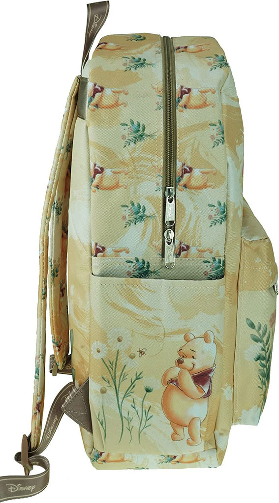 KBNL Classic Disney Winnie The Pooh Backpack with Laptop Compartment for School, Travel, and Work, Multicolor (A22208-WTP)