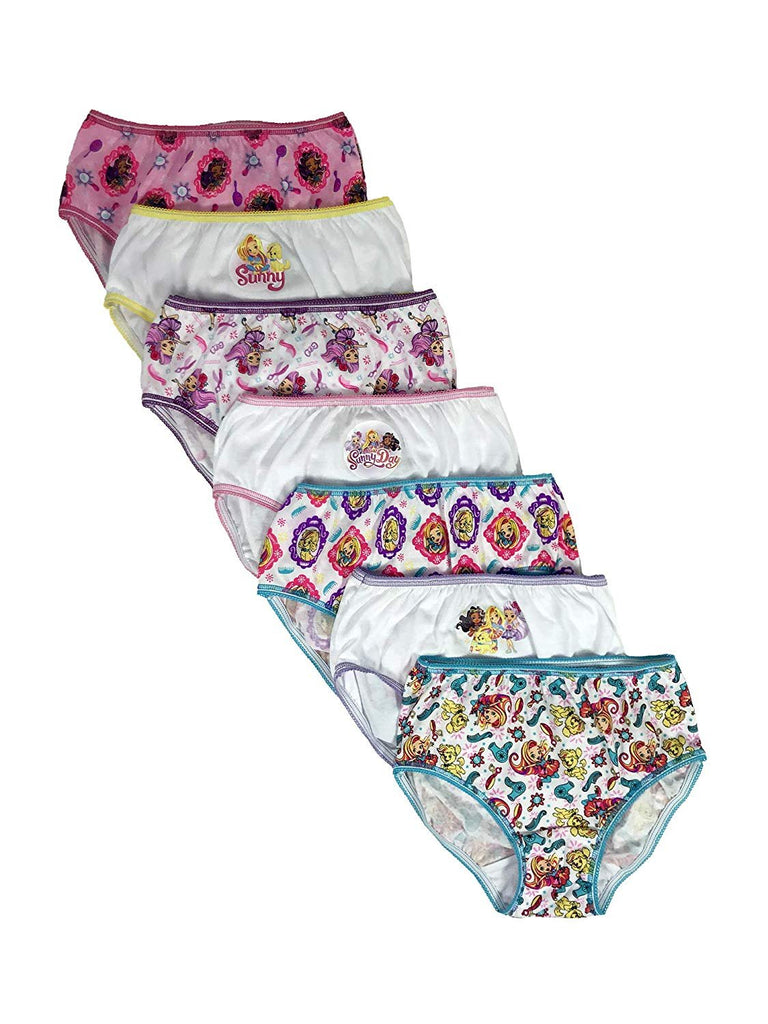 Handcraft Sunny Day Girls 7-Pack Panties Sunny Doodle Sizes 4,6,8