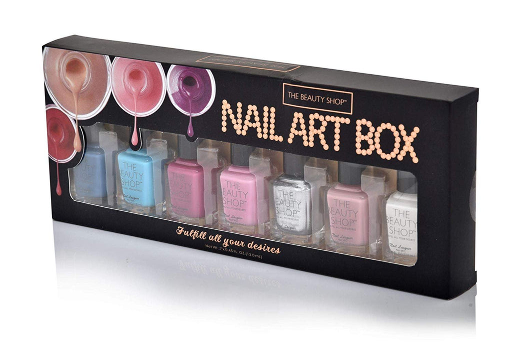 Forever Beauty Nail Polish Quality Nail Art Box Basics or Brights 7-Pack Value in Gift Packaging 13ml