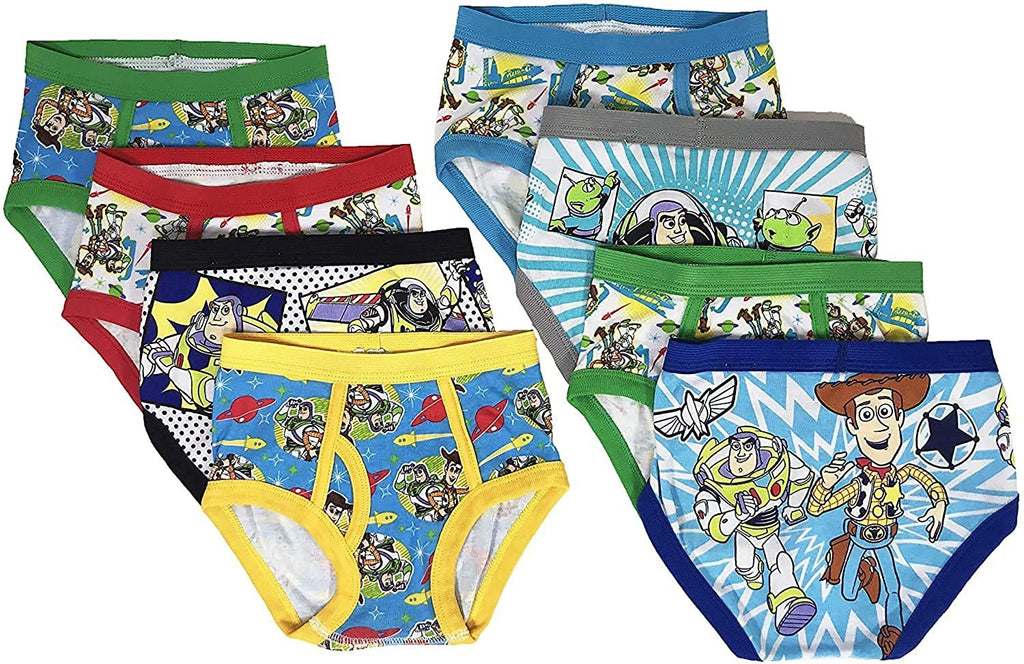Disney Mickey Mouse Boys Underwear - 8-Pack Toddler/Little Kid/Big Kid Size Briefs Kids Roadster