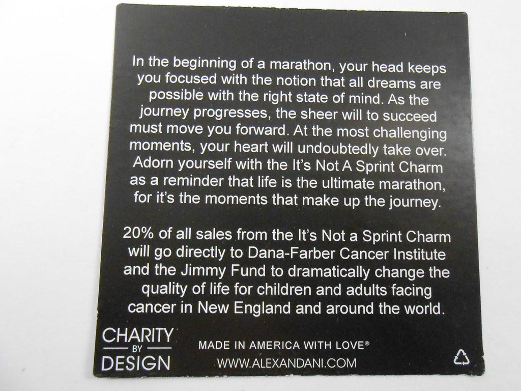 Alex and Ani It's Not A Sprint Charm Expandable Bangle Bar Bracelet