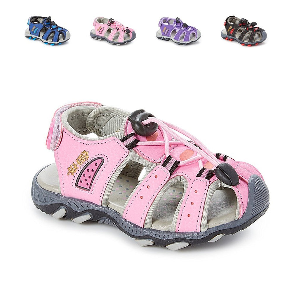 Sea Kidz Kids Children Waterproof Hiking Sport Closed Toe Athletic Sandals (Toddler/Little Kid/Big Kid)