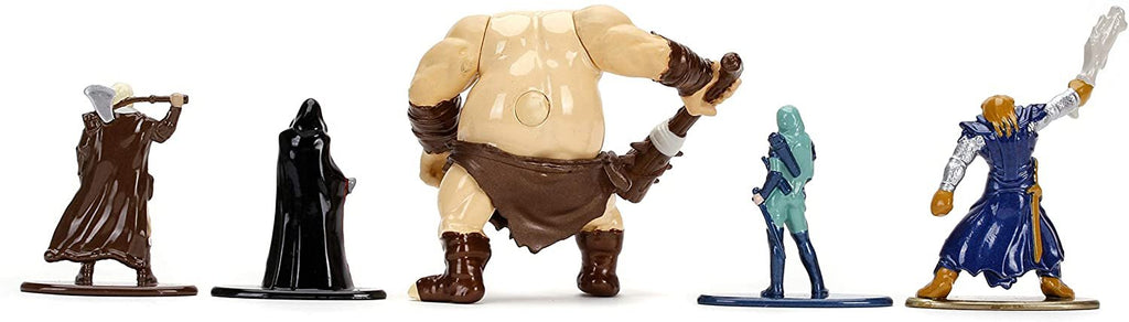 Jada Toys Dungeons & Dragons 1.65"" Die-cast Metal Collectible Figures 5-Pack Wave 2, Toys for Kids and Adults (31693) , Red