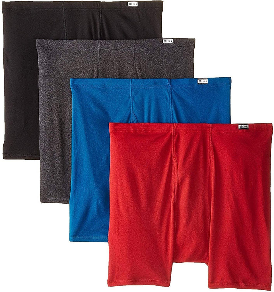 Hanes Mens 4 Pack Boxer Briefs-S,M,L,XL