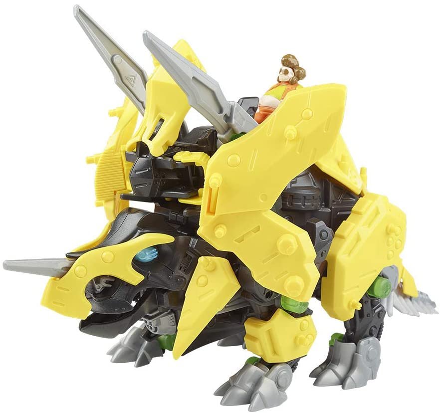 ZOIDS Hasbro Giga Battlers Tryke - Triceratops-Type Buildable Beast Figure with Motorized Motion - Toys for Kids Ages 8 and Up, 63 Pieces (E4958)