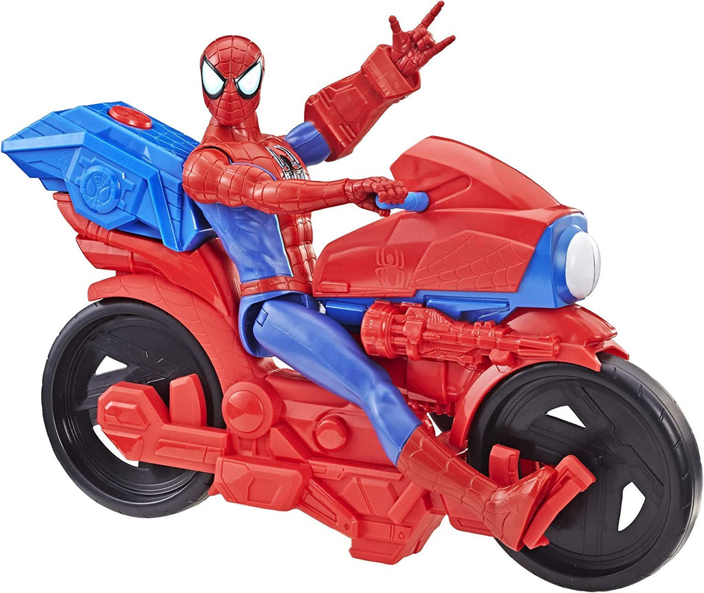 Spider-Man Titan Hero Series Figure with Power Fx Cycle Plays Sounds & Phrases