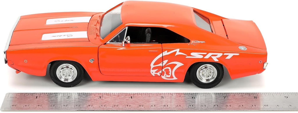 Big Time Muscle 1:24 1968 Dodge Charger Die-Cast Car (Orange)