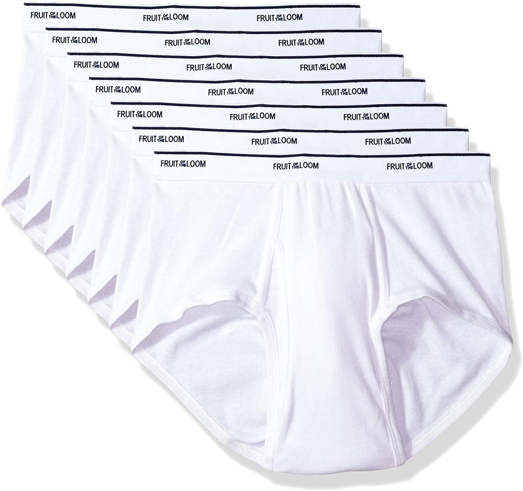 Fruit of the Loom Men's Underwear Basic Cotton Brief, Multi-Pack