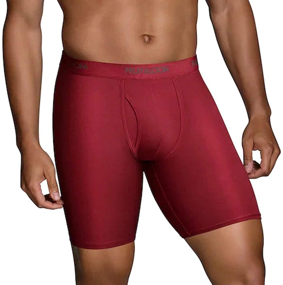 Fruit of the Loom Men's Boxer Briefs 5-Pack Signature/Regular Long Leg/Regular Leg S-2X