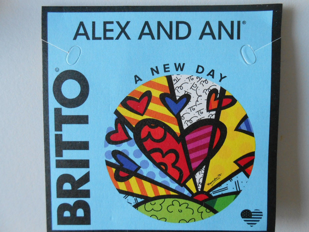 Alex and Ani Art Infusion Necklace Charm | Romero Britto (Gold-A New Day)