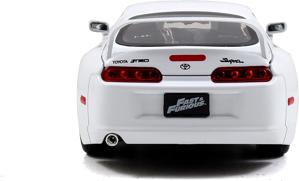 Jada Toys Fast & Furious 1:24 Brian's Toyota Supra Die-cast Car White, Toys for Kids and Adults (97375)