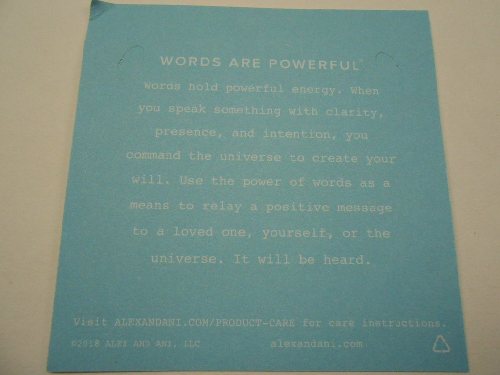 Alex and Ani Women's Color Infusion, Words Are Powerful, Dive In Bracelet, Shiny Silver, Expandable