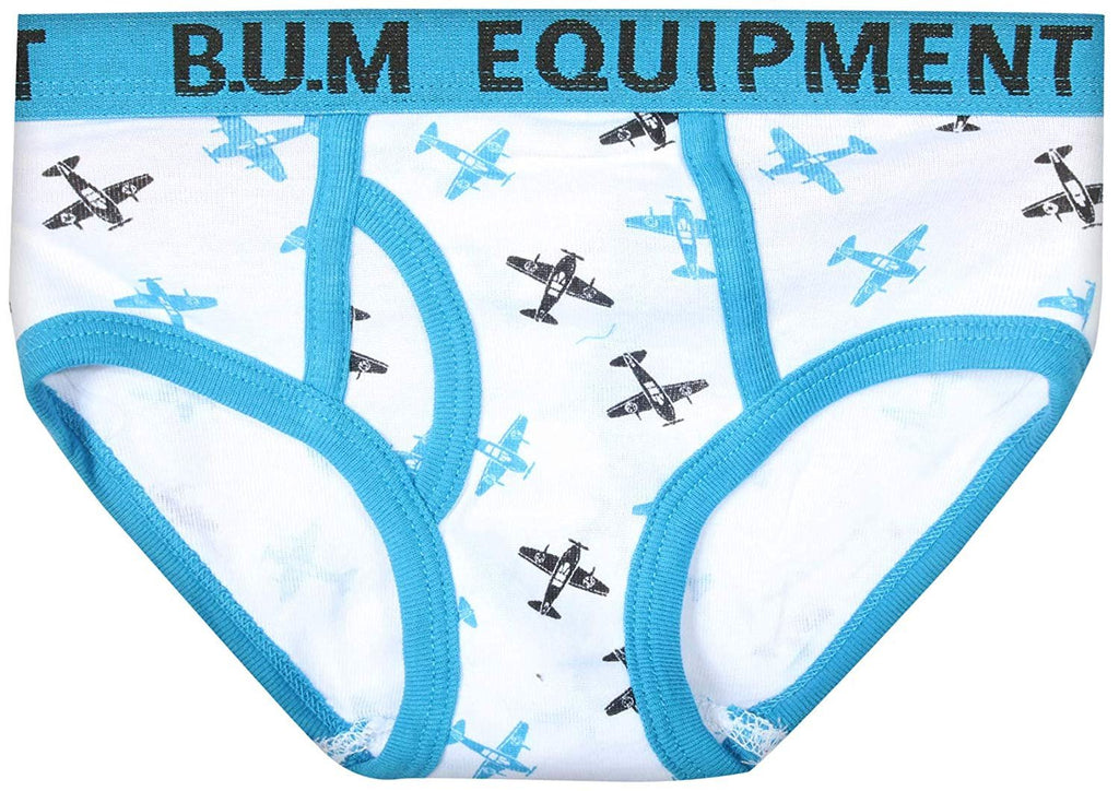 B.U.M. Equipment Toddler and Little Boys' 6 Pack Underwear Briefs, Solids and Prints