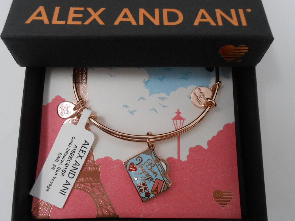 Alex and Ani Color Infusion, Bon Voyage EWB, Shiny Rose, Expandable