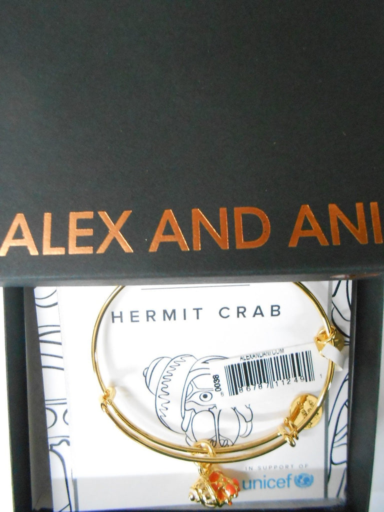 Alex and Ani Charity By Design Hermit Crab Expandable Gold-Tone Bangle Bracelet