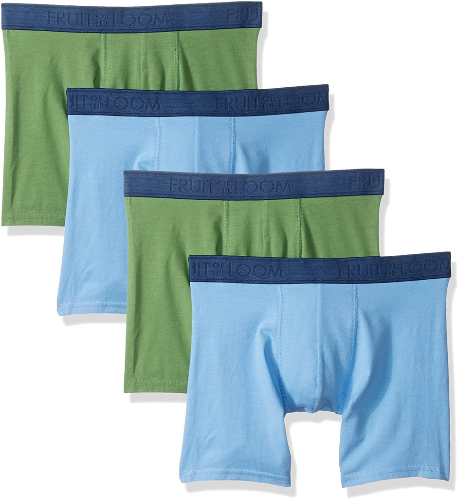 Fruit of the Loom Men's Cotton Stretch Boxer Brief (Packs of 2 and 4)