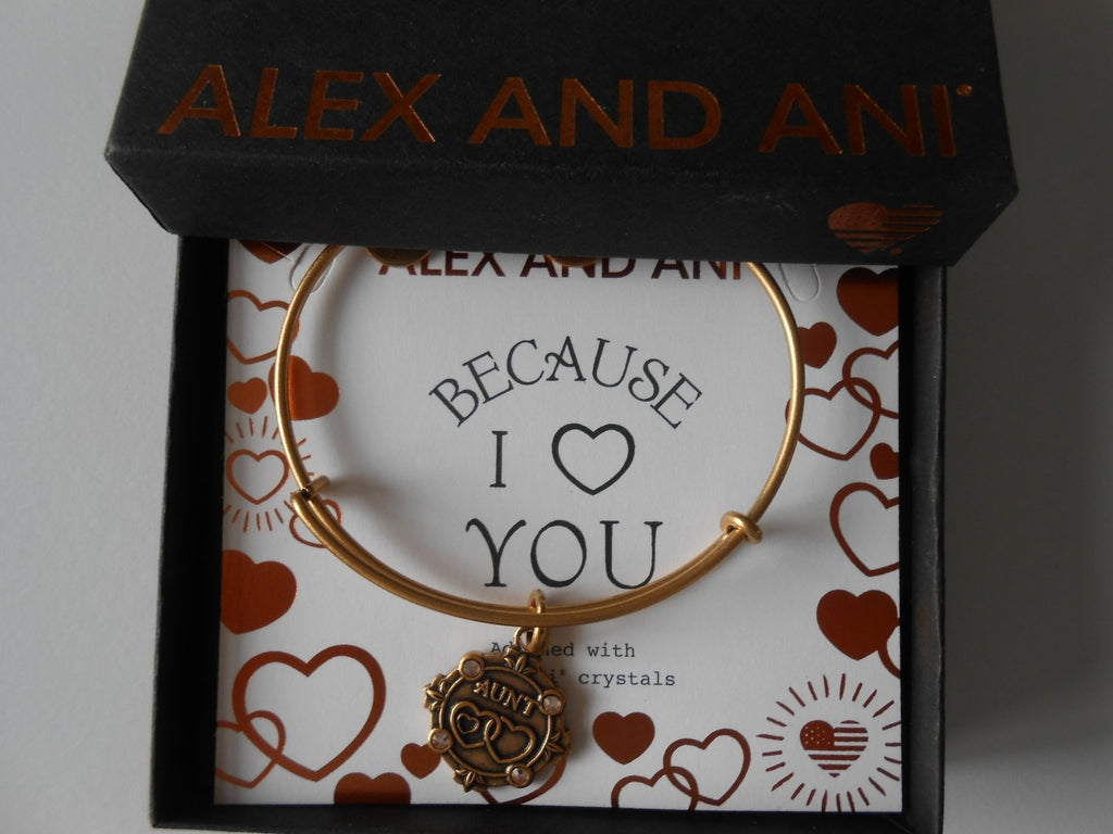 Alex and Ani Womens Because I Love You Aunt III Bangle