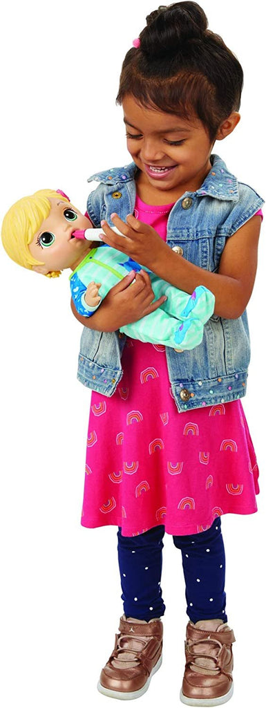 Baby Alive Mix My Medicine Baby Doll, Kitty-Cat Pajamas, Drinks and Wets, Doctor Accessories, Blonde Hair Toy for Kids Ages 3 and Up