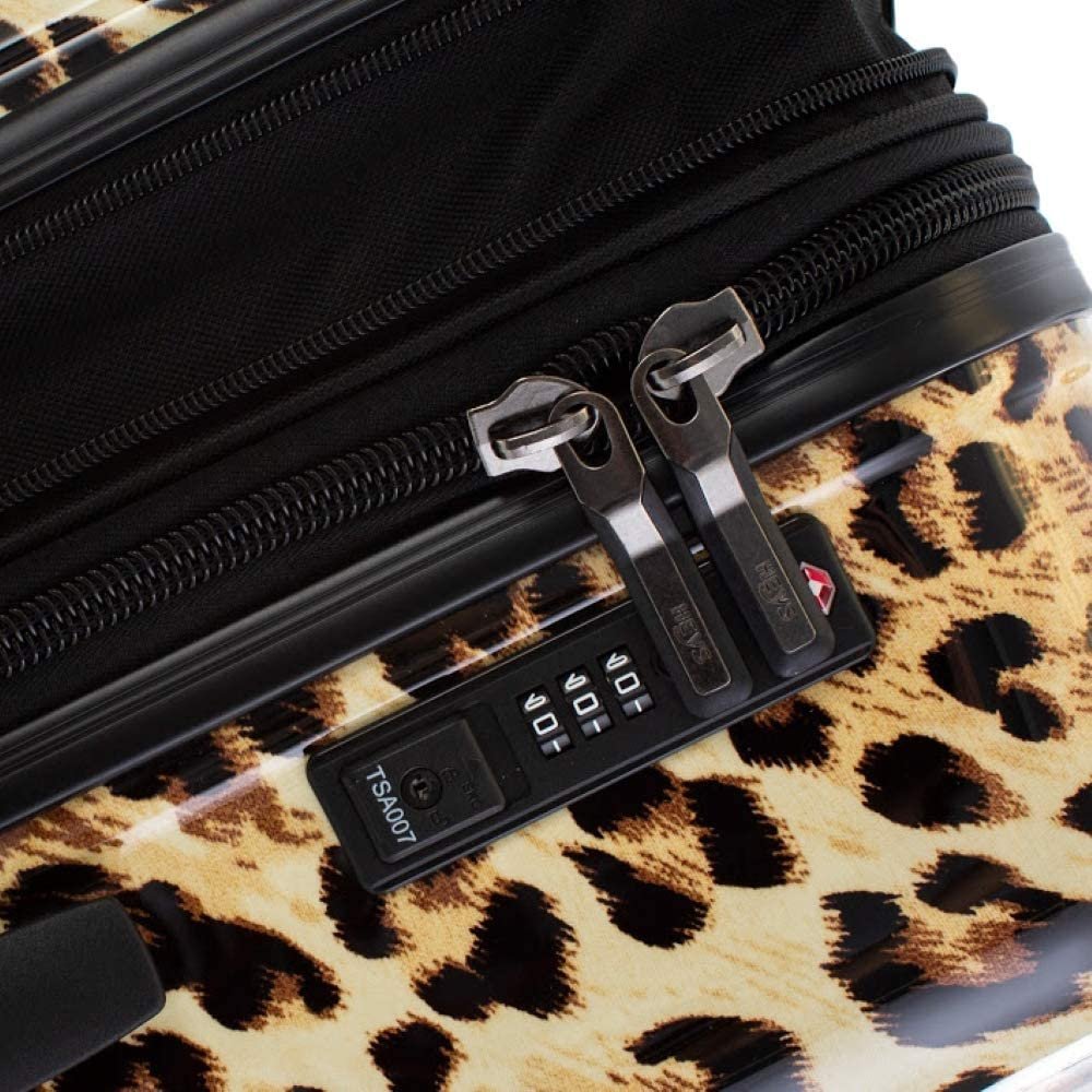 Heys America Black Leopard 30-Inch Hardside Spinner Luggage (Brown Leopard)