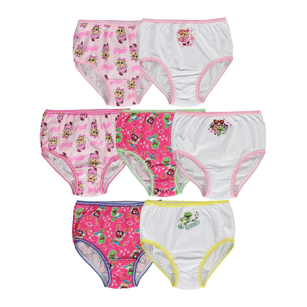 Muppet Babies Girls 7-Pack Underwear Briefs Toddler Little Kid Infant Baby Piggy Kermit Animal Gonzo