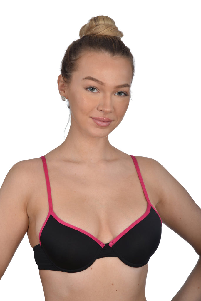 essie Women's T-Shirt Bras Full Coverage Lace 2-Pack Nylon/Spandex Underwire Molded
