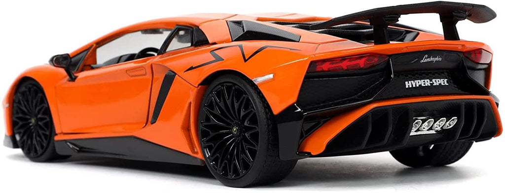 Lambo SV Orange Metallic Hyper-Spec Series 1/24 Diecast Model Car by Jada 32950