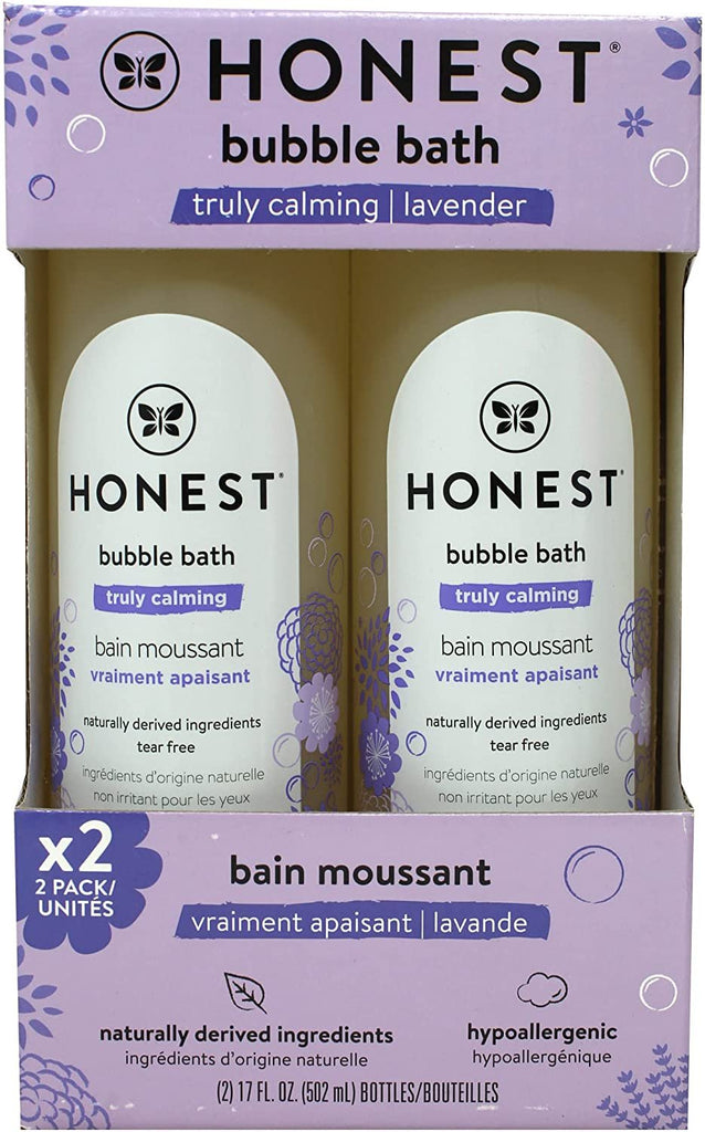 HONEST The Honest Company Bubble Bath, Truly Calming Lavender, 17 Fluid Ounce (2 Pack)