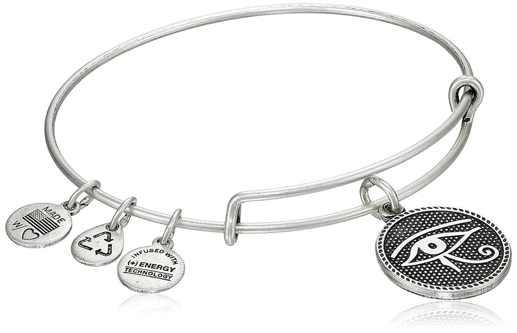 Alex and Ani Eye of Horus II Rafaelian Silver Bangle Bracelet
