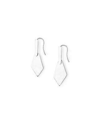 Kendra Scott Gianna Bright Silver Hammered Drop Earring
