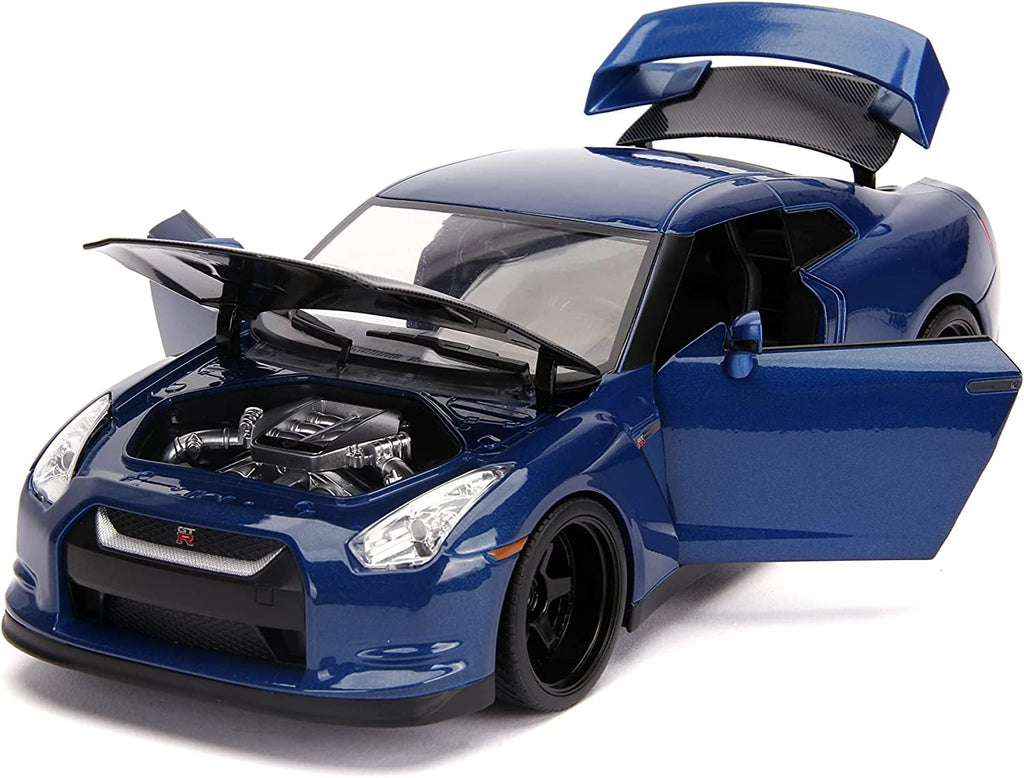 Fast & Furious 1:18 Nissan GT-R R35 & 3" Brian Figure, Toys for Kids and Adults
