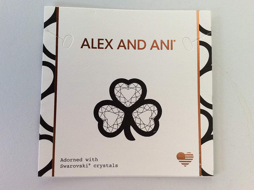 Alex and Ani Crystal Shamrock Shiny Gold NWTBC