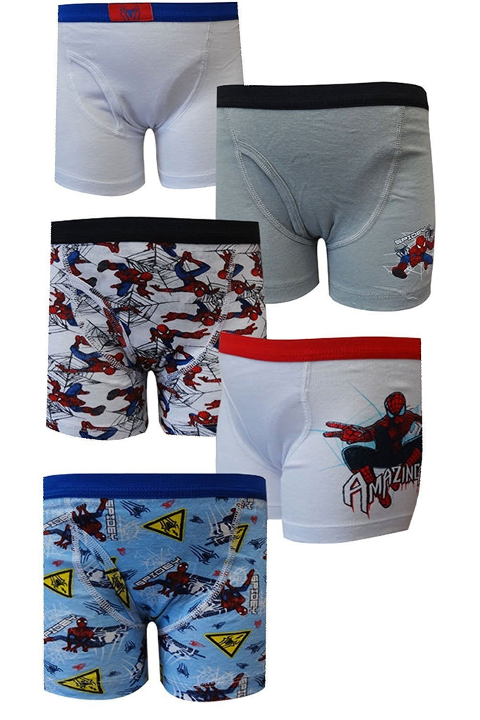 Marvel Comics Amazing Spiderman 5 Pack Toddler Boys Boxer Briefs for boys (4T)