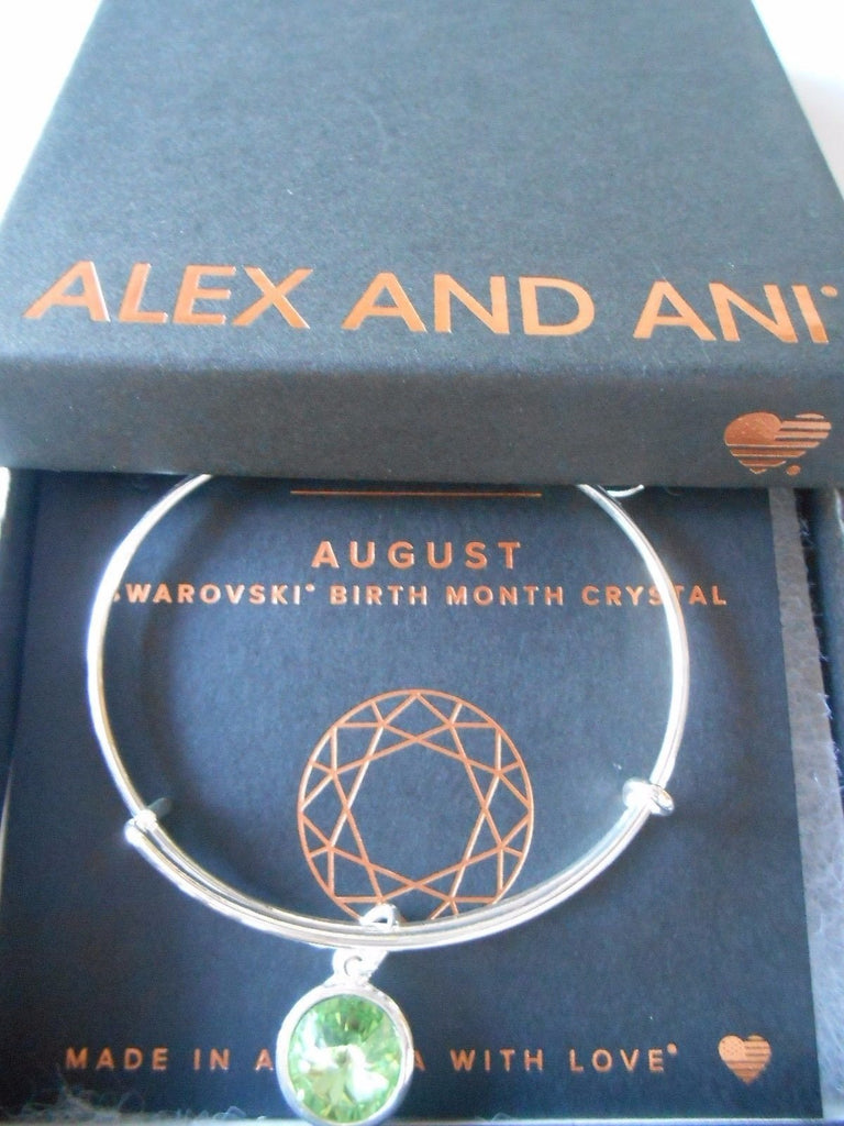 Alex and Ani Bangle Bar Imitation Birthstone Bangle Bracelet, 2.75"