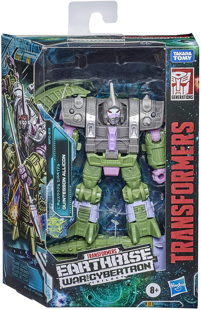 Transformers Toys Generations War for Cybertron: Earthrise Deluxe WFC-E19 Quintesson Allicon Action Figure - Kids Ages 8 and Up, 5.5-inch
