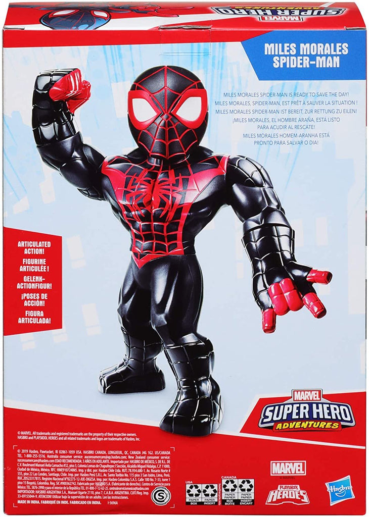Super Hero Adventures Playskool Heroes Mega Mighties Marvel Kid Arachnid, Collectible 10-Inch Action Figure, Toys for Kids Ages 3 and Up , Black